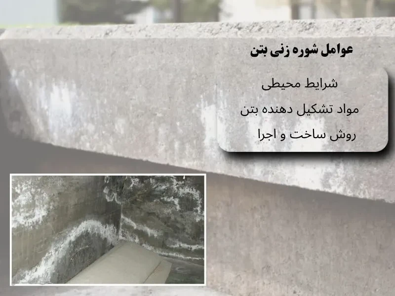 عوامل شوره زنی بتن